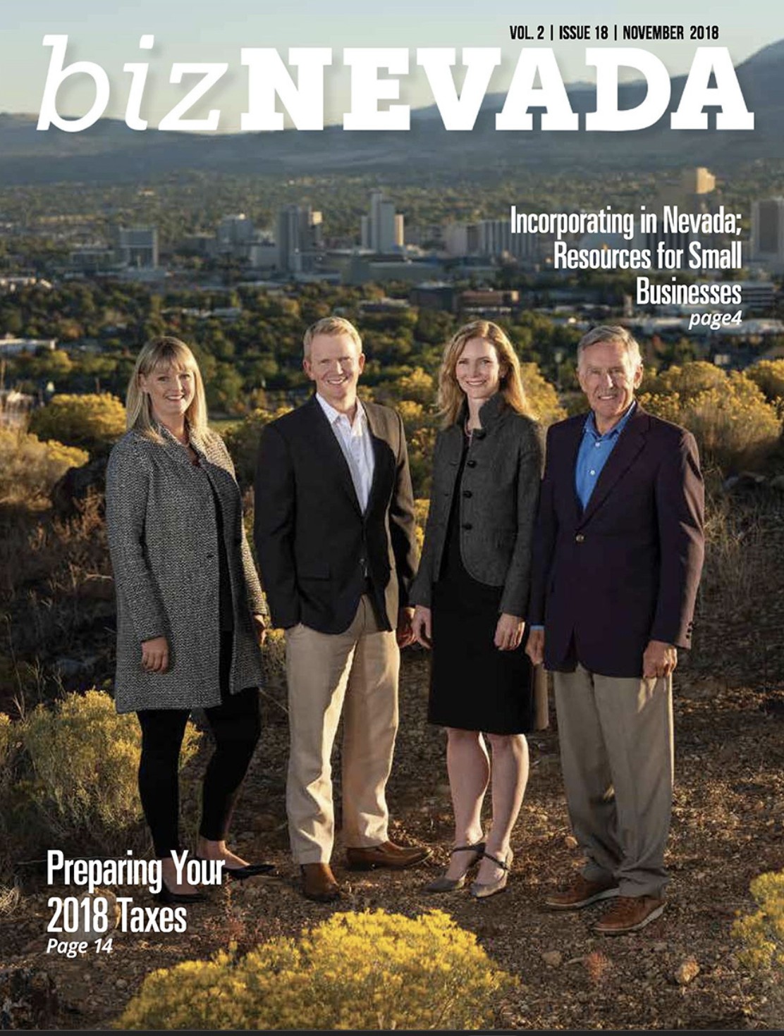 bizNEVADA Magazine Cover - November 2018